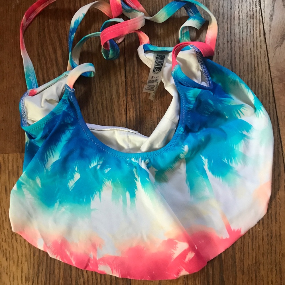 Pink Strappy Swim Top